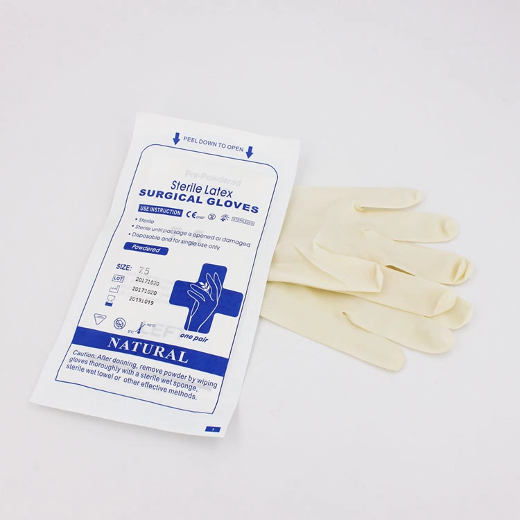 100% Natural Latex Procedure Latex Gloves Surgical Gloves